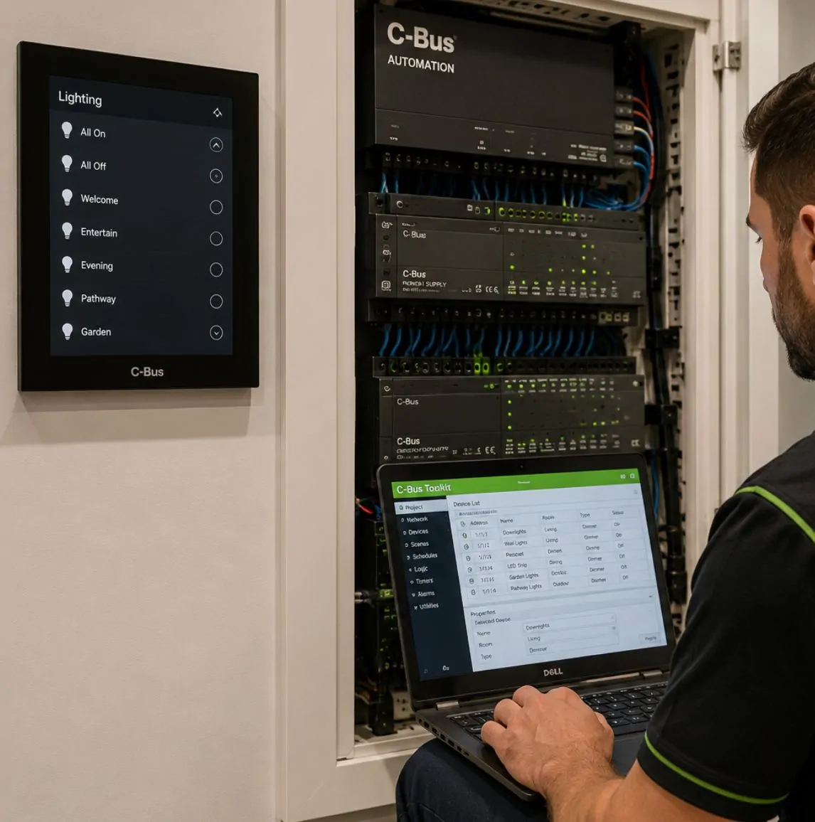 C-Bus automation repair and light control programming services