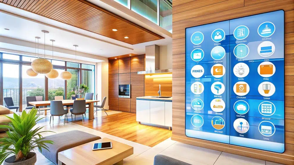 KNX home automation system integration for lighting and climate control