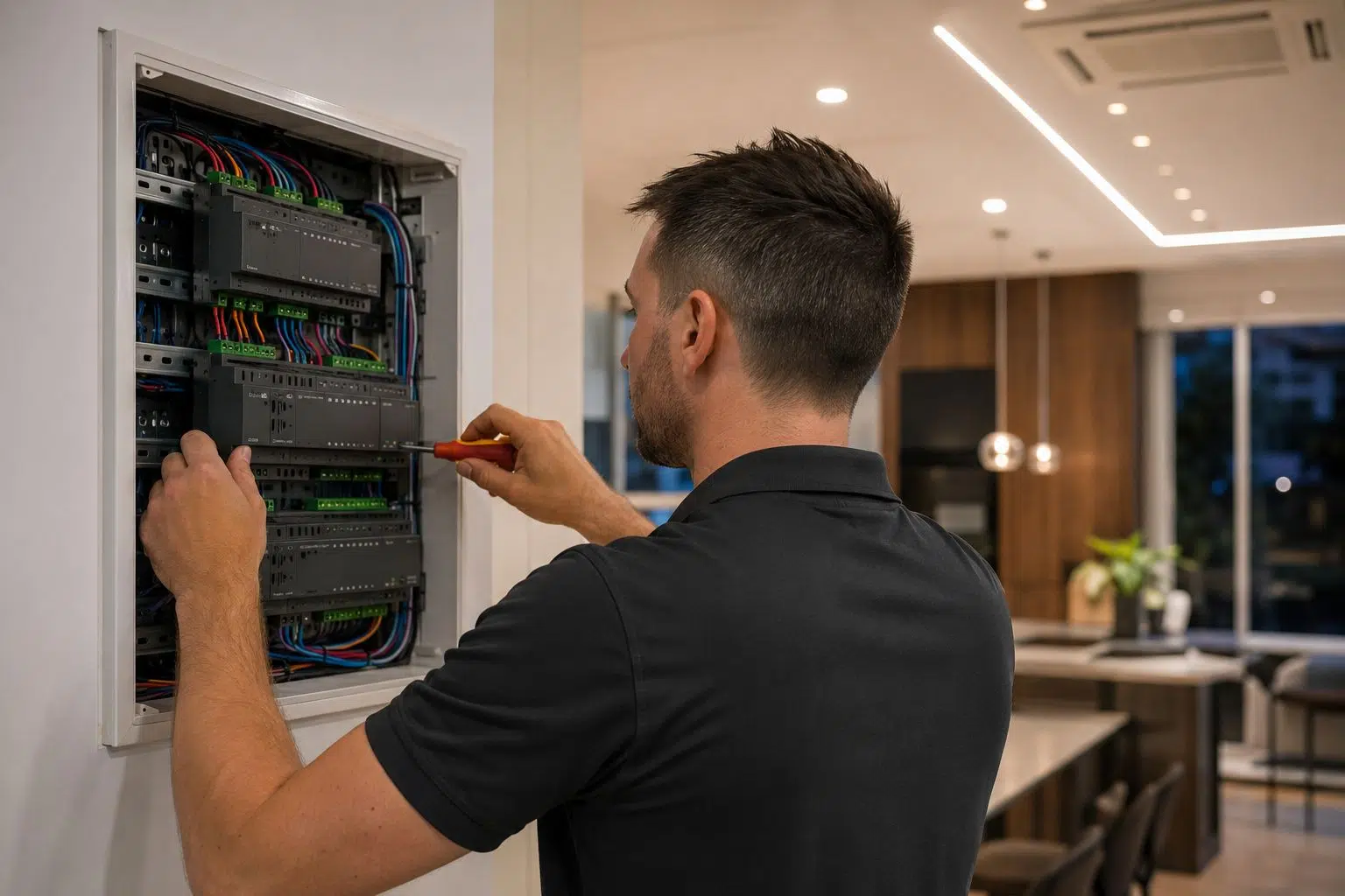 Philips Dynalite lighting control system programmed for luxury smart home